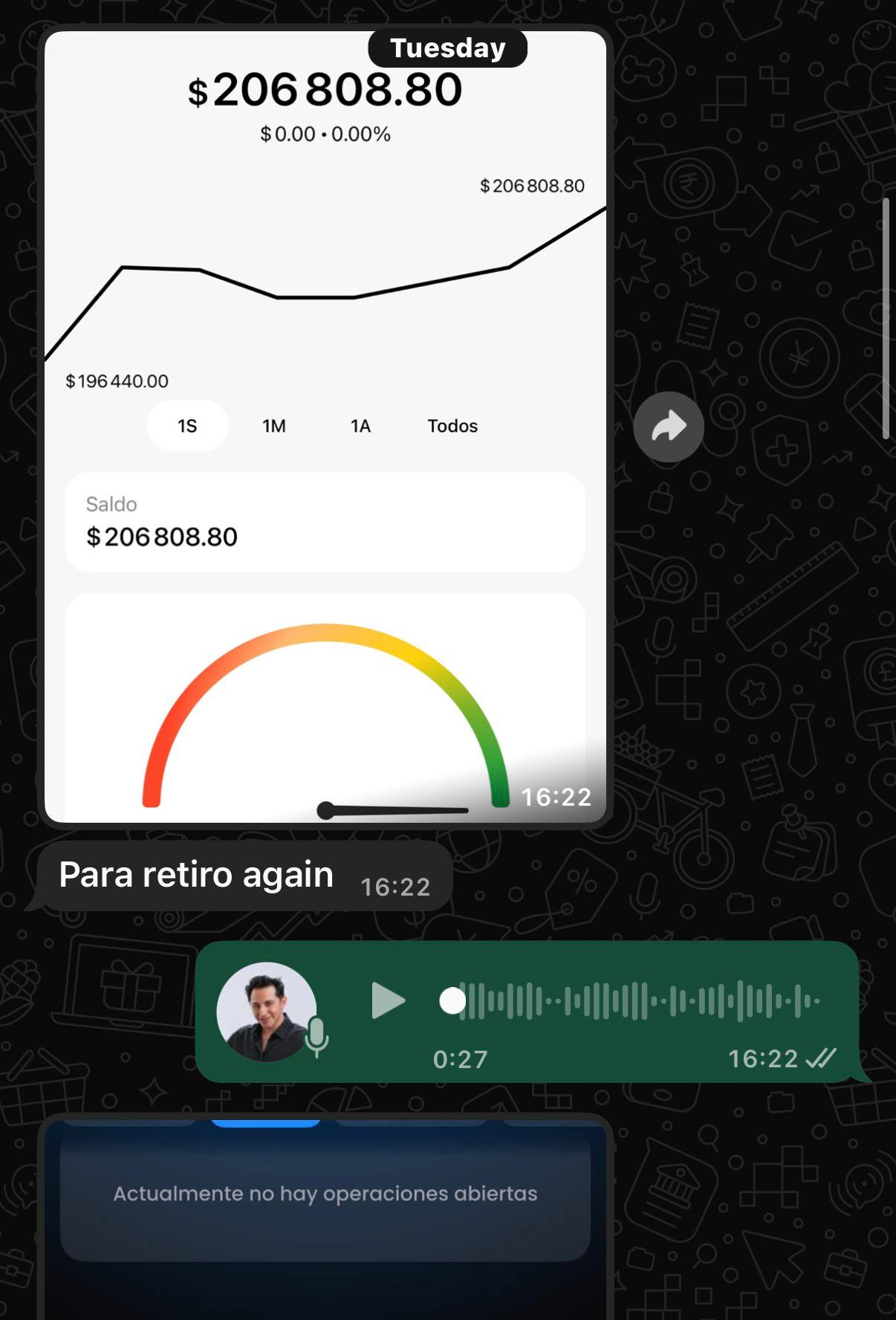 Balance de cuenta en crecimiento